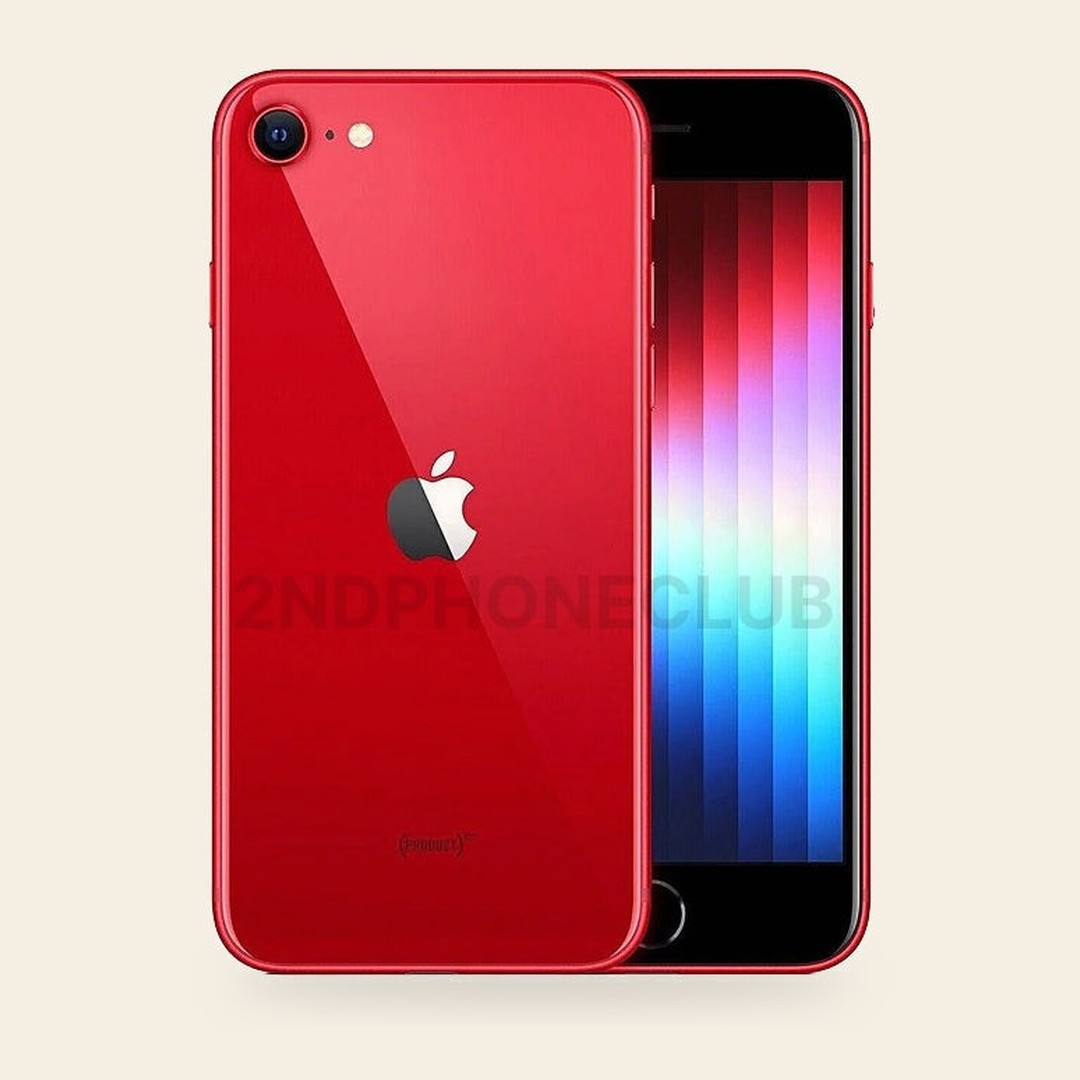 iPhone SE 2022 Red — Premium — refurbished and unlocked, 64 GB, Excellent, 80-85%