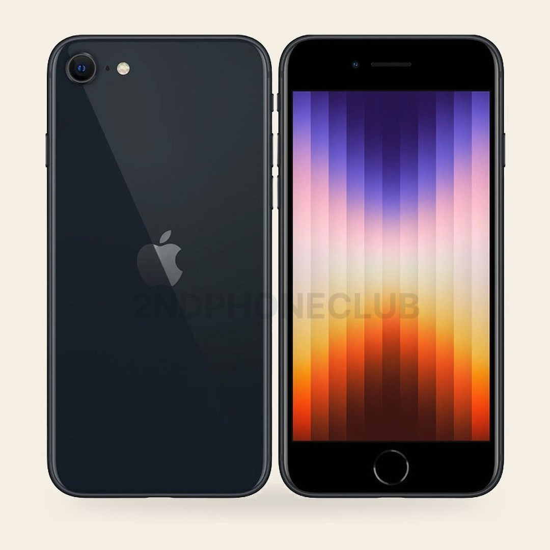 iPhone SE 2022 Midnight — Value — refurbished and unlocked, 64 GB, No Face Id, 80-85%