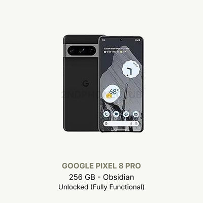 Google Pixel 8 Obsidian — refurbished and unlocked