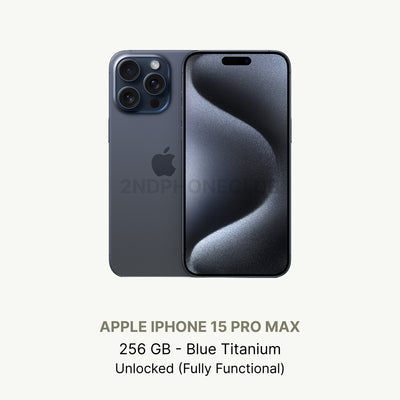 iphone 15 Pro Max Black Titanium — refurbished and unlocked