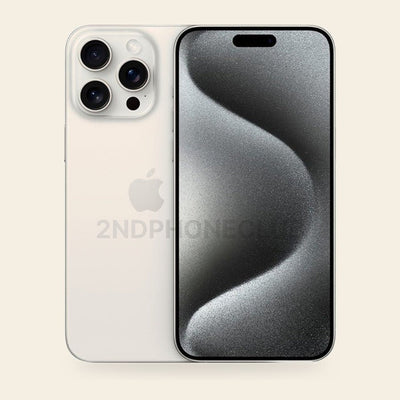 iPhone 15 Pro Max White Titanium — Premium — refurbished and unlocked