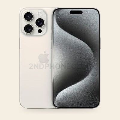 iPhone 15 Pro White Titanium — Premium — refurbished and unlocked