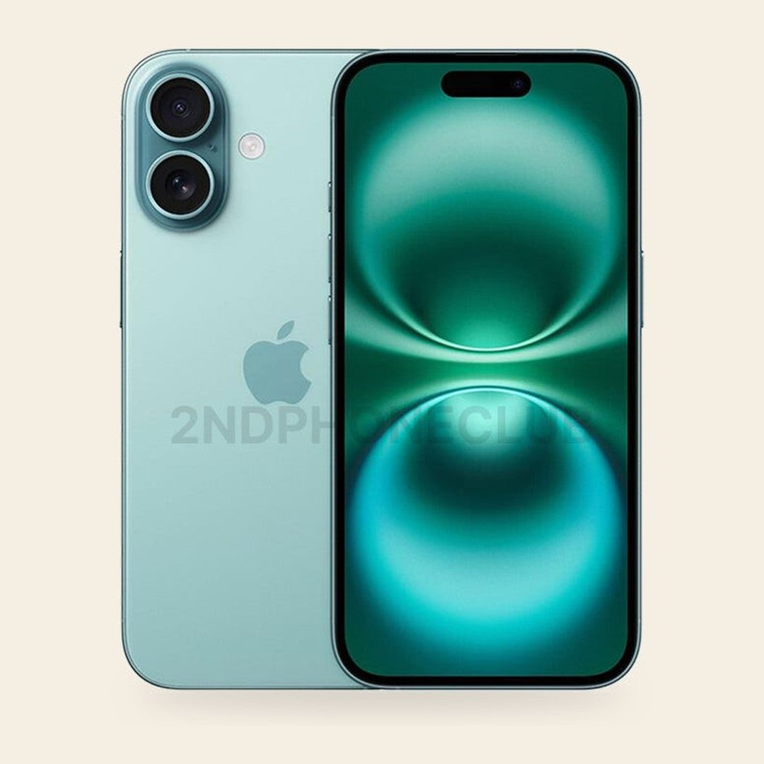 iPhone 16 Teal — Premium — refurbished and unlocked, 128 GB, Good, 90%+