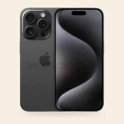 iPhone 15 Pro Black Titanium — Premium — refurbished and unlocked