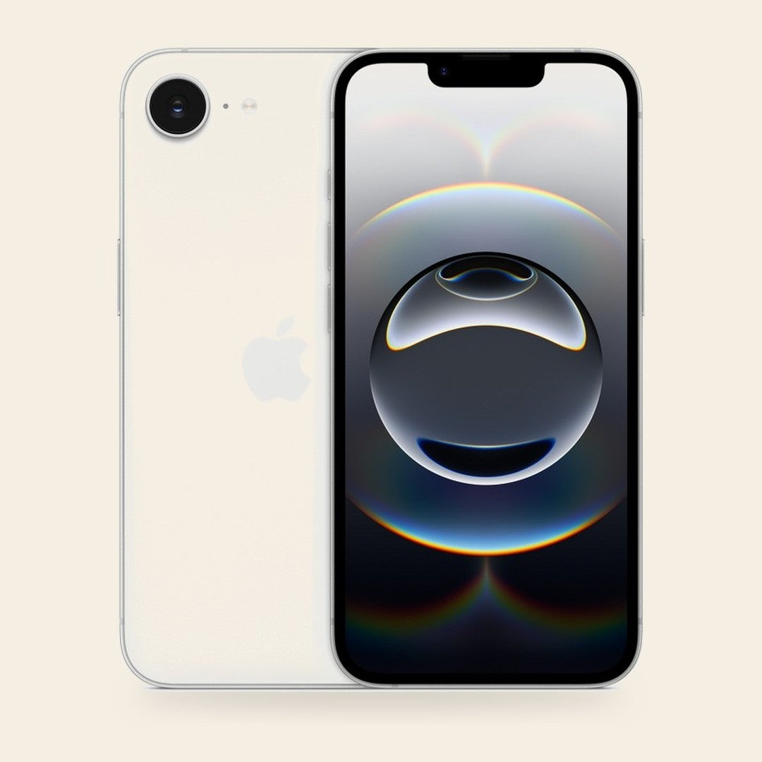 iPhone 16e White — Value — refurbished and unlocked, 128 GB, No Face Id, 90%+